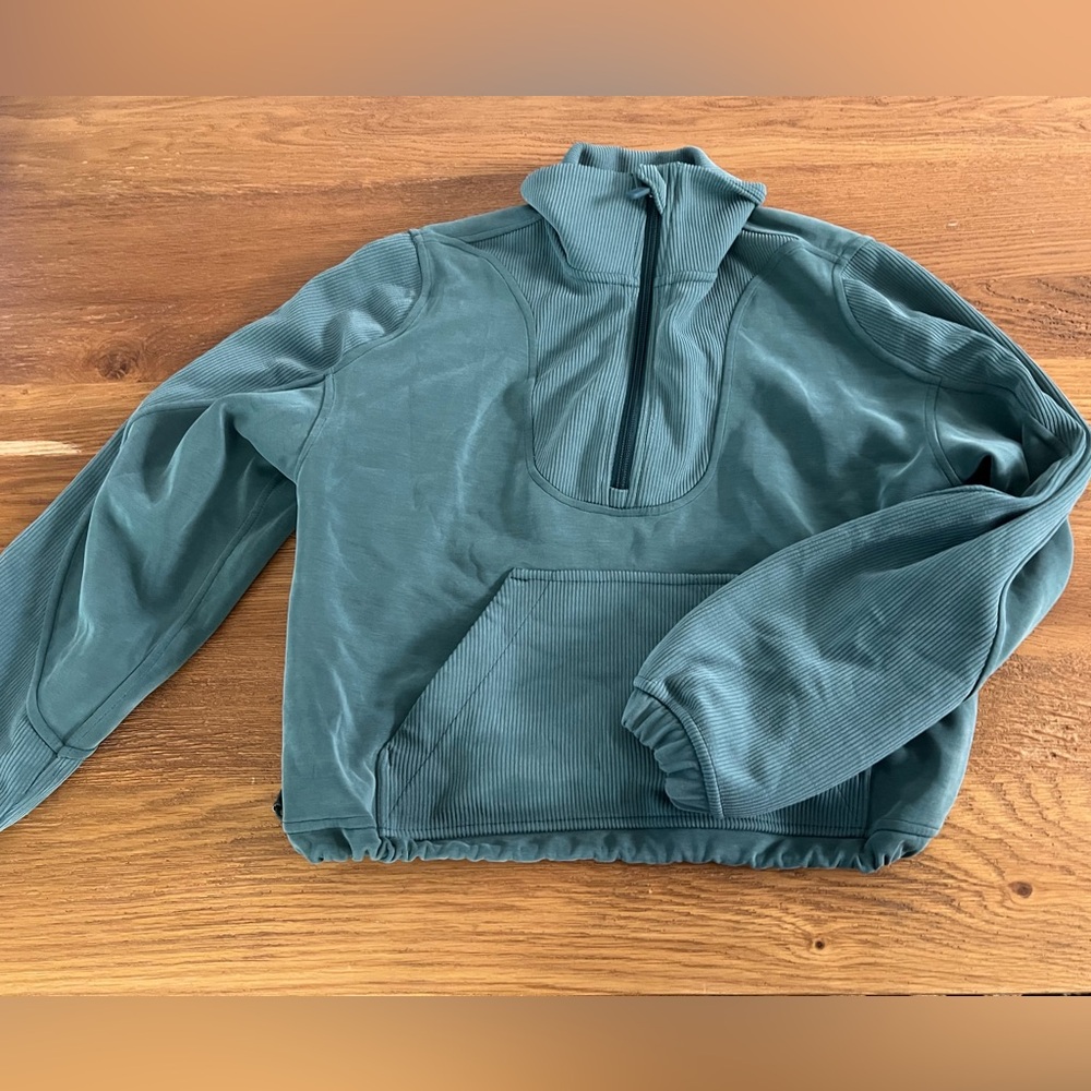 Lululemon brushed softstreme ribbed half zip sweatshirt